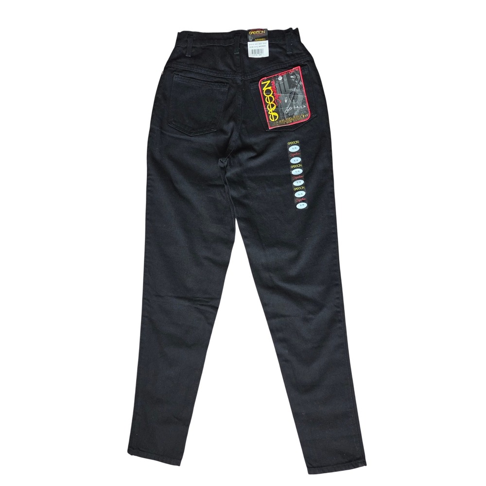 VTG 90s SASSON Signature Black High Waisted Jeans Deadstock NWT Sz 5/6 26" Waist
